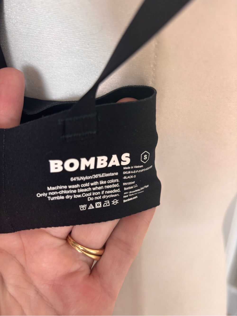Bombas No Show Plunge Bralette in Black S - Picture 10 of 10